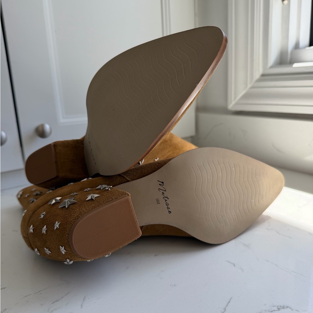 Matisse Brown Suede Star-Studded Ankle Boots - Picture 7 of 11